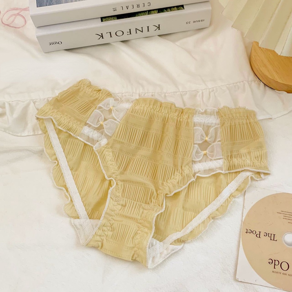 Quần Lót Tam Giác Lưng Thấp Thoáng Khí Màu Sắc Ngọt Ngào Và Cá Tính Cho Nữ