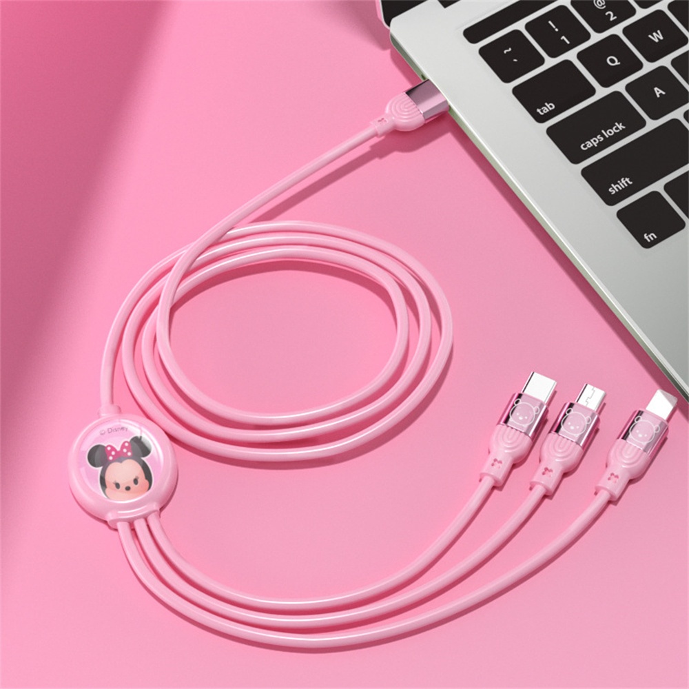 Dây Cáp Sạc Nhanh 5a 1 Trong 3 Tự Động Bật Tắt Hình Nhân Vật Hoạt Hình sanrio Dễ Thương Cho android apple type-c