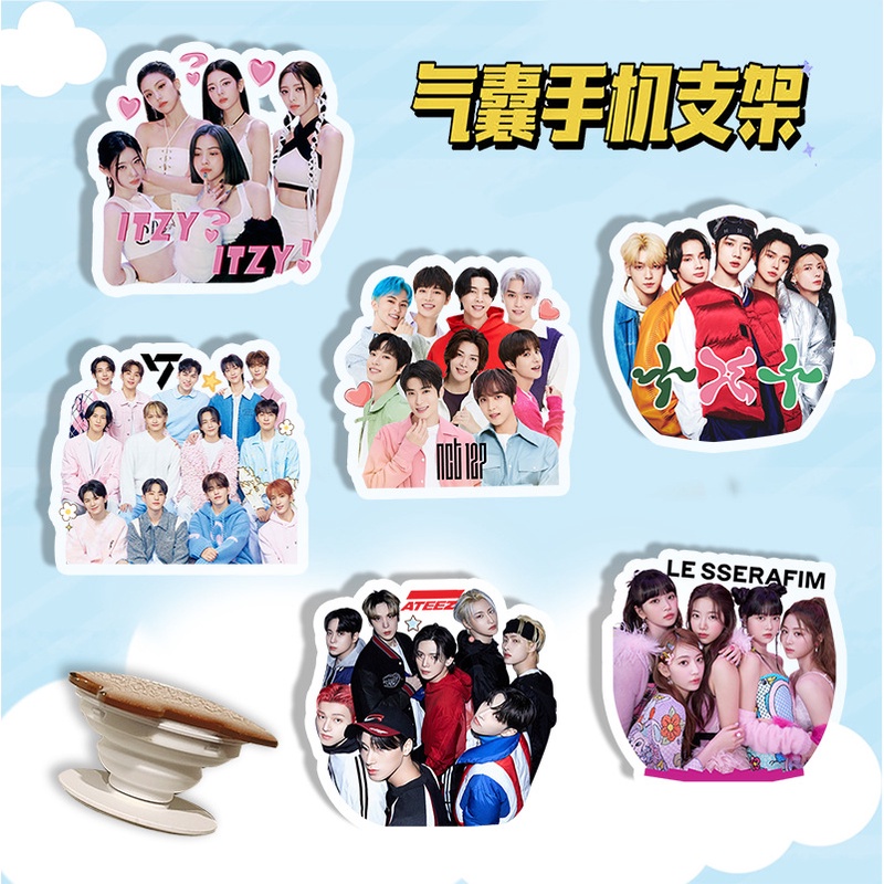 Newjeans Giá Đỡ Điện Thoại acrylic In Hình Nhóm Nhạc BTS seventeen Avatar DIY Sáng Tạo
