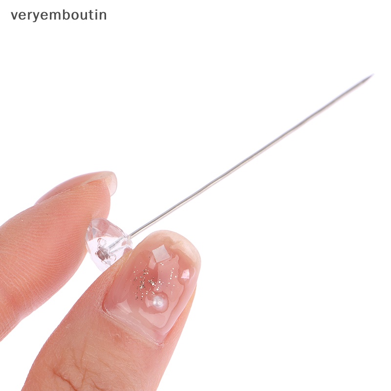 1 Hộp 50 Ghim Cài Áo Trong Suốt Bằng Hợp Kim DIY Hình Kim Cương