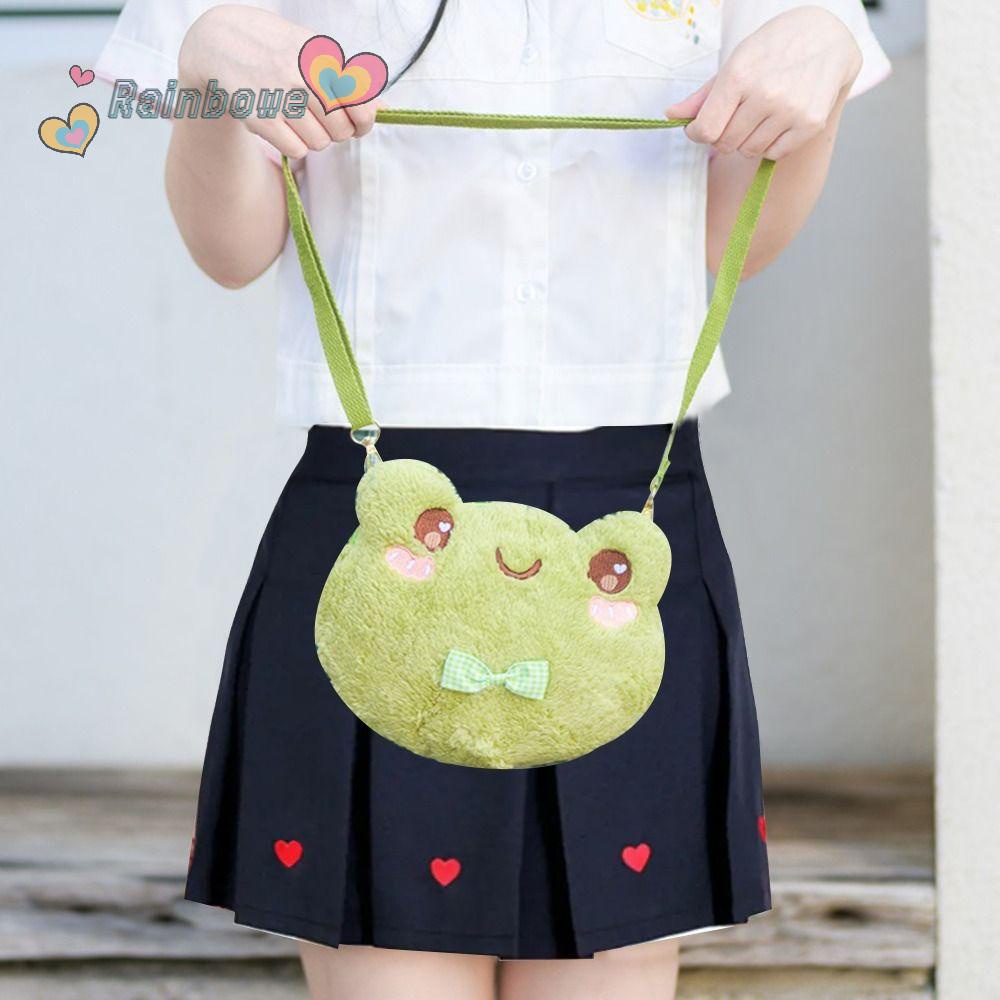 Túi Đeo Vai Đựng Điện Thoại Hình Chú Ếch Màu Cầu Vồng Dễ Thương
