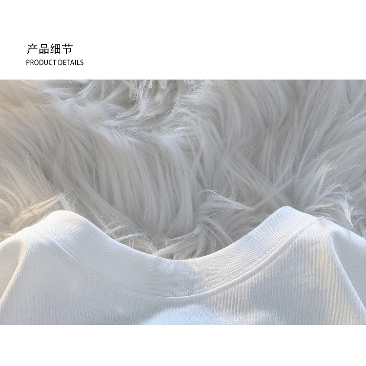 Áo Thun Tay Ngắn Chất Liệu 100% Cotton Cao Cấp Thời Trang Theo Phong Cách Hàn Quốc Cho Nữ