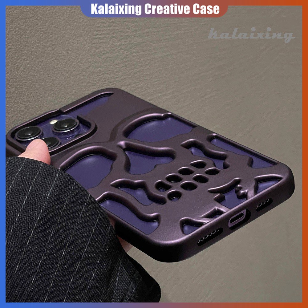 Ốp Điện Thoại Cứng Mạ Điện Họa Tiết Đầu Lâu Nhiều Màu Sắc Cho iPhone 14 Pro Max 13Pro 12Promax Xs Max 11 Pro Max