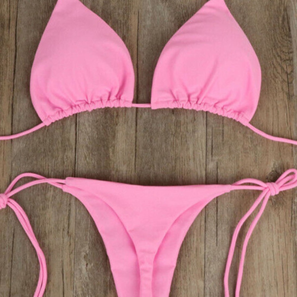 Bộ Bikini 2 Mảnh Màu Sắc Thời Trang Gợi Cảm Cho Nữ
