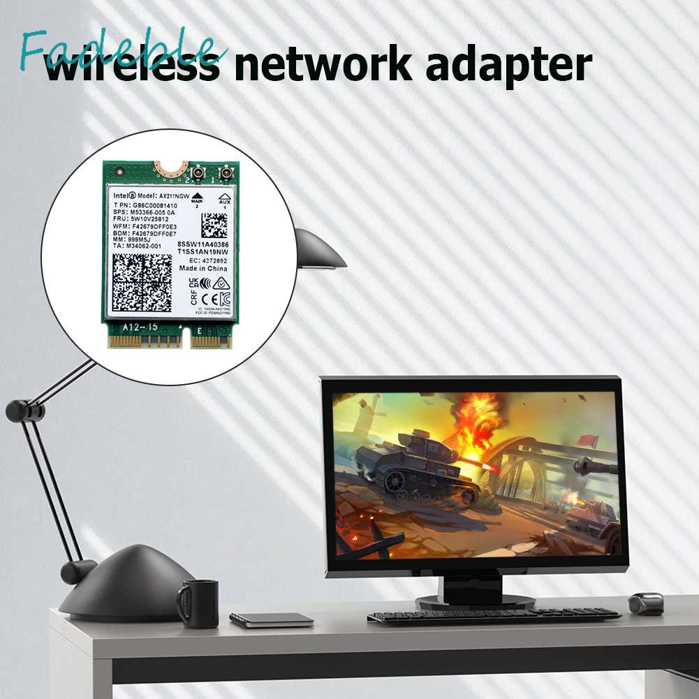 Thẻ Mạng Không Dây 2.4GHz / 5GHz WIFI6E Băng Tần Kép 3000Mbps Cho Laptop