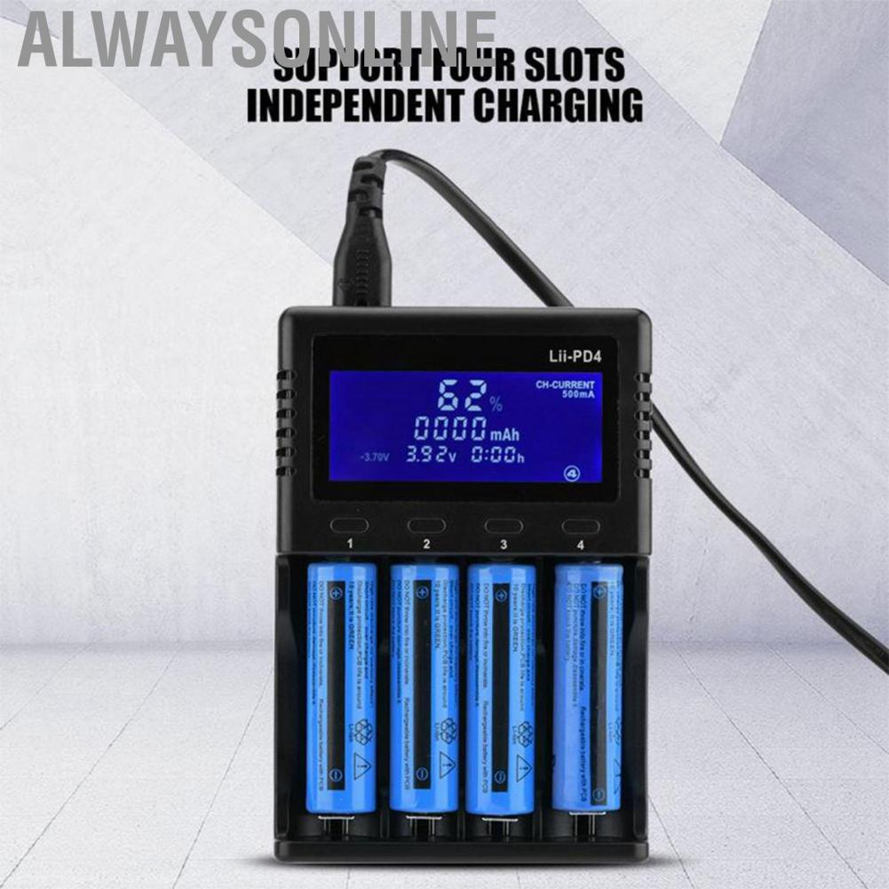 Alwaysonline High Safety Wide Compatibility Digital Display Universal  AC110-240V DC12V for Ni MH Cd