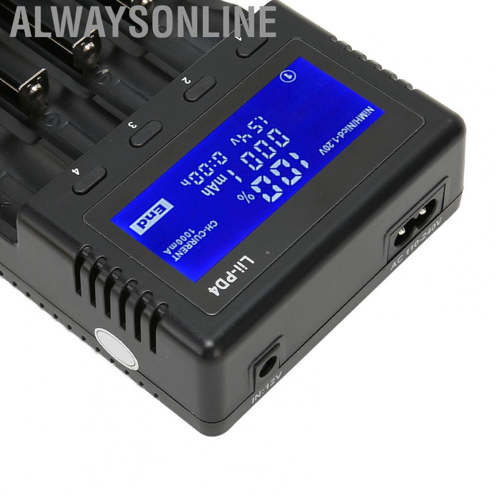 Alwaysonline High Safety Wide Compatibility Digital Display Universal  AC110-240V DC12V for Ni MH Cd