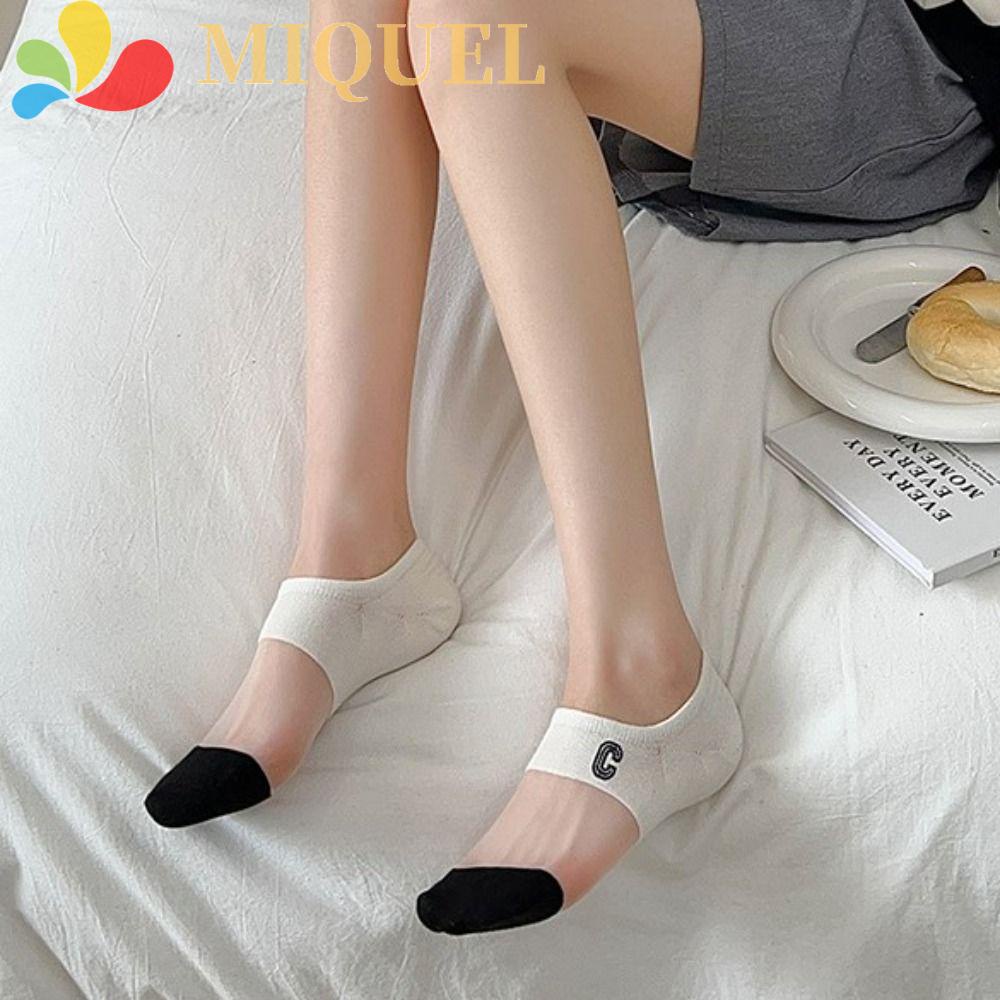 Vớ Thuyền Dạng Lưới Mỏng Nửa Bàn Chân Mềm Mại Chống Trượt Chống Mài Mòn Phong Cách Hàn Quốc Thời Trang Mùa Hè Dành Cho Bạn Nữ