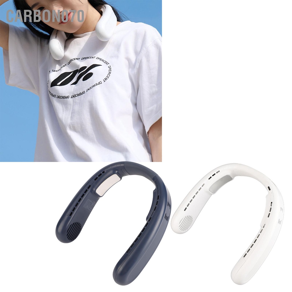 Carbon070 Quạt Treo Cổ Di Động Bán Dẫn Làm Mát Kép 3 Tốc Độ Gió Có Thể Điều Chỉnh Mini Sạc USB