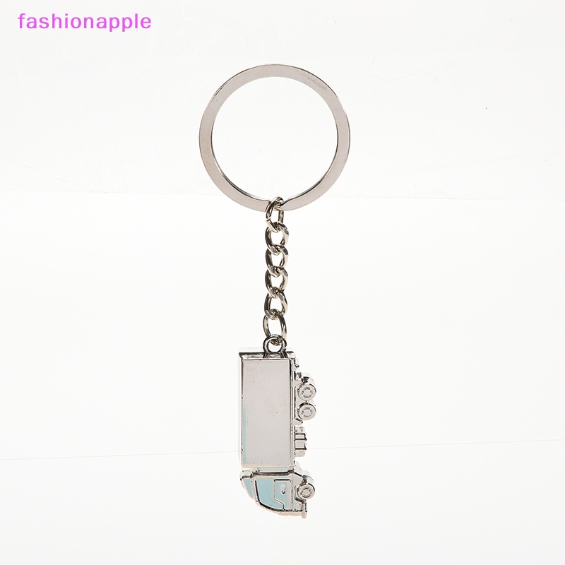 Móc Khóa Kim Loại Mini Hình Xe Tải 3D Dễ Thương