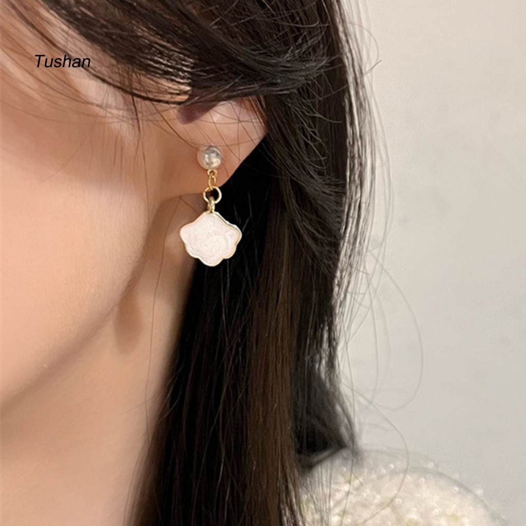 1 Đôi Bông Tai Hình Đám Mây Đính Ngọc Trai Giả Dễ Thương