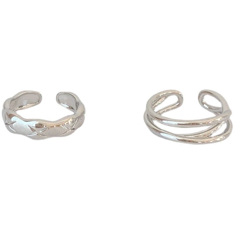 Nhẫn Hở Kết Hợp Thiết Kế Đơn Giản Cá Tính