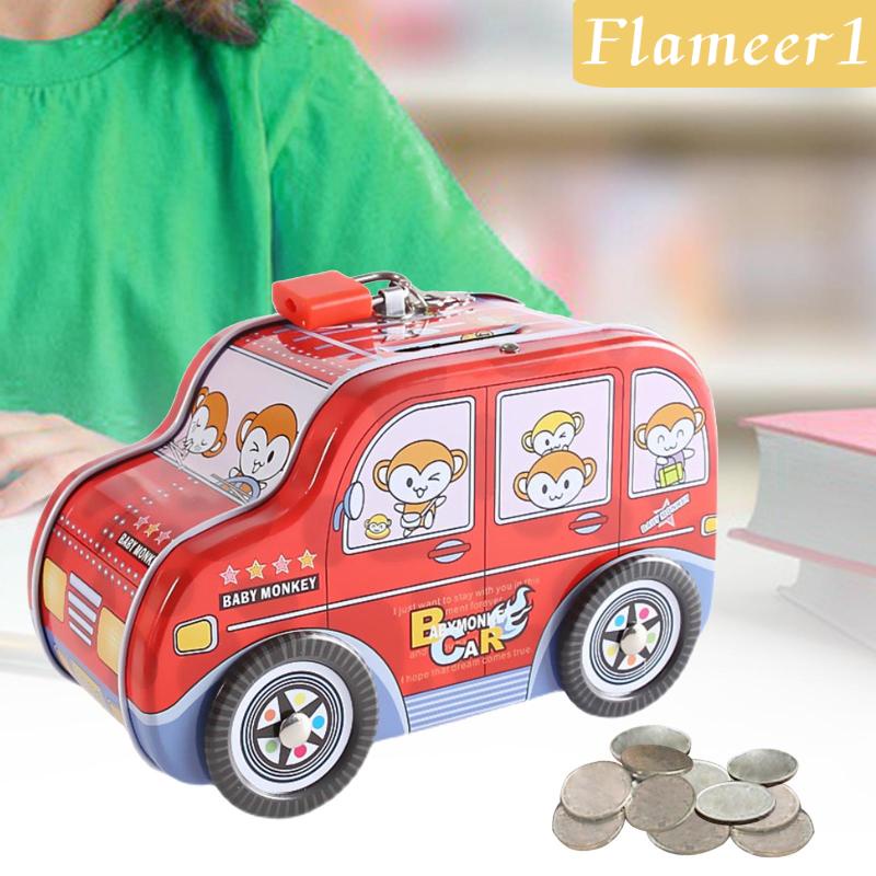[Flameameer1] Hộp Đựng Tiền Tiết Kiệm Hình Xe Hơi Tinh Tế Để Bàn Văn Phòng / Phòng Khách Màu Xanh Lam