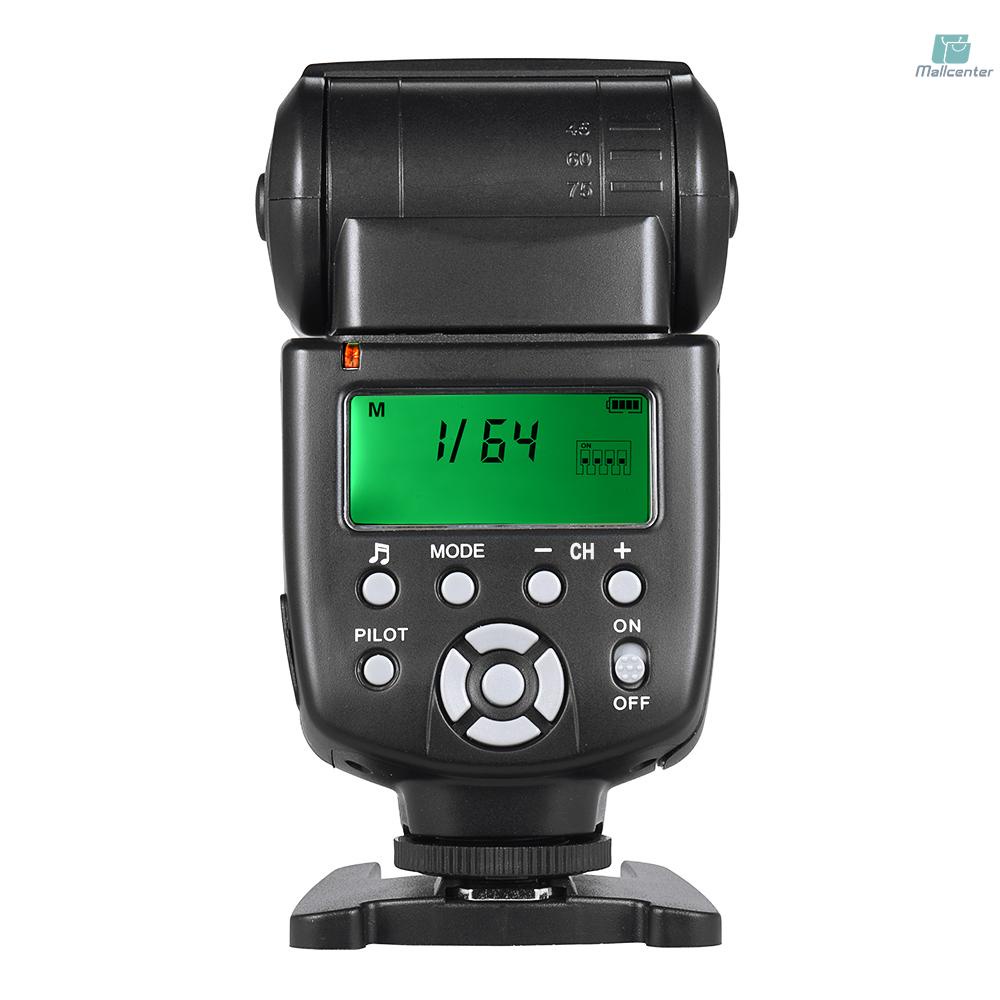 Andoer AD560 IV 2.4G Wireless Universal On-camera Slave Speedlite Flash Light GN50 LCD Display for DSLR Cameras