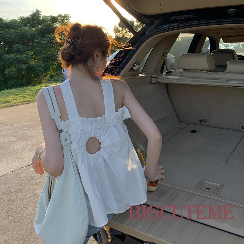 Áo Hai Dây Mùa Hè Màu Trơn Cho Nữ