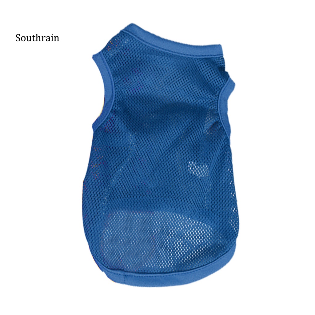Áo Thun Trơn Bằng Vải Lưới Thoáng Khí Khô Nhanh Cho Cún Cưng
