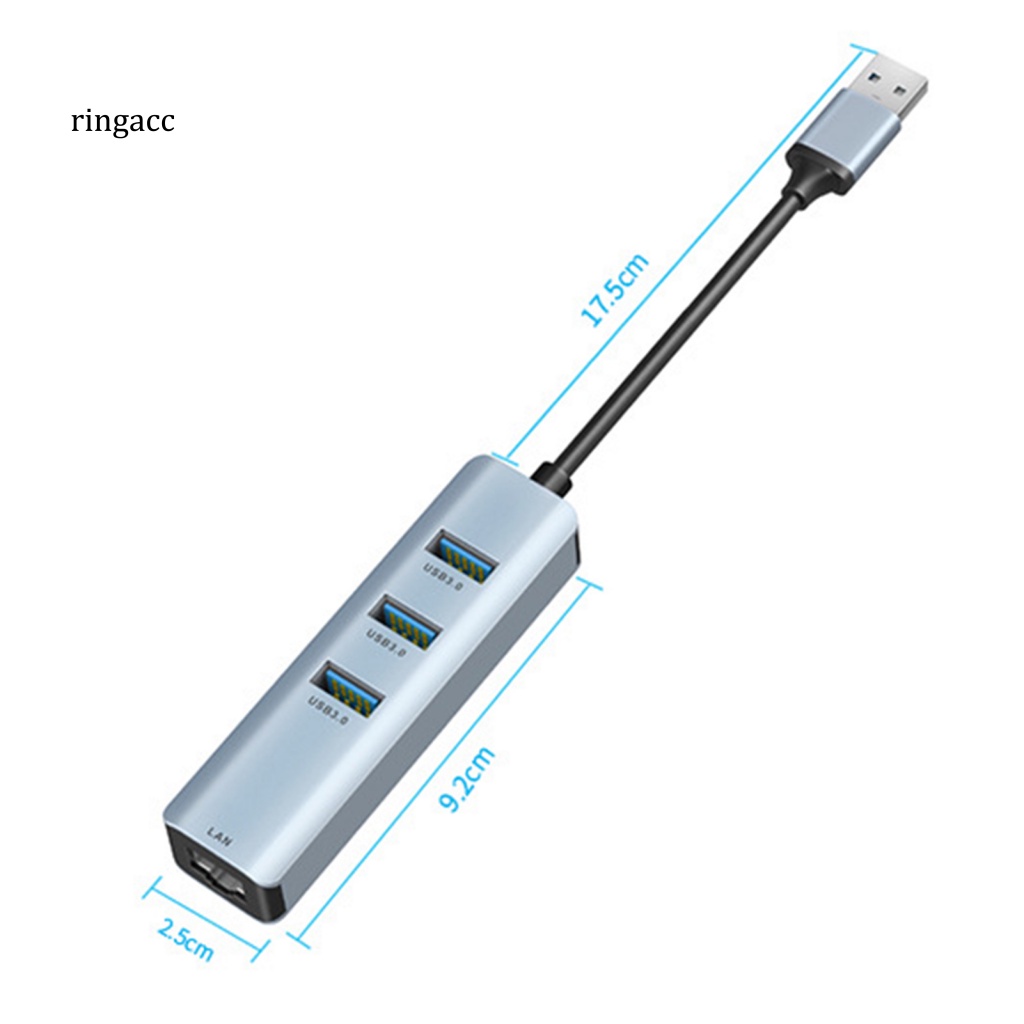 Bộ Chia 3 CổNg USB 3.0 Sang Rj45 Lan Card Gigabit Ethernet Cho Macbook Mac Laptop