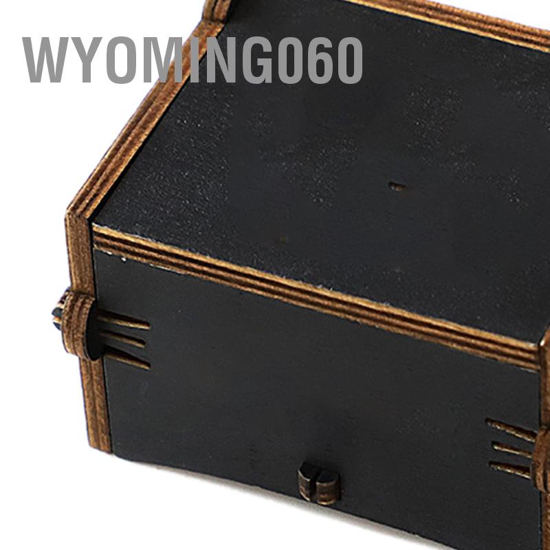 Wyoming060 Hộp Nhạc Gỗ Trang Trí Cổ Điển Chạm Khắc Tay Quay Cho Giáng Sinh Quà Tặng Thủ Công
