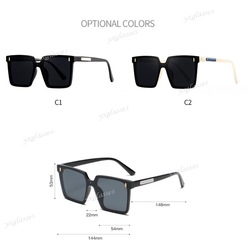 Kính Mát Chống Tia UV Gọng Vuông Lớn Thời Trang Cho Nam Và Nữ