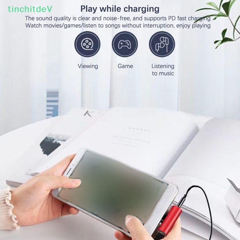 Giắc Chuyển Đổi 2 Trong 1 Từ Type-C Sang Cổng Cắm Type-C Sang Cổng Cắm 3.5mm