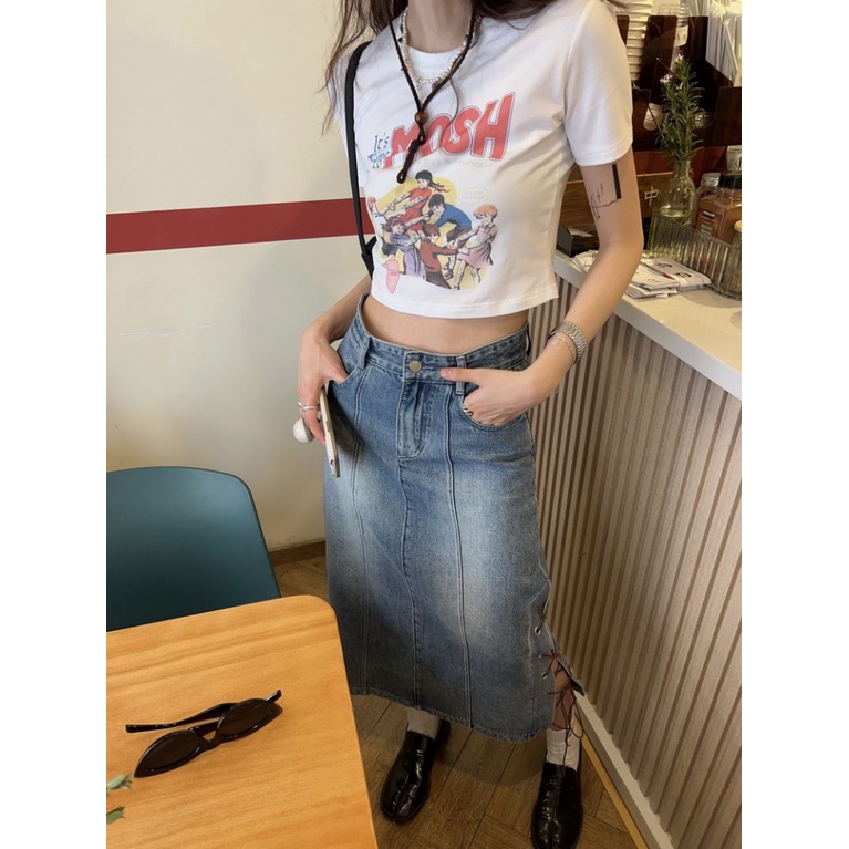 Áo baby tee Thun croptop nữ Ngắn Tay Dáng Ôm Co Giãn In Họa Tiết Thời Trang Mùa Hè Hàng Mới 2023 Dành Cho Bạn Nữ