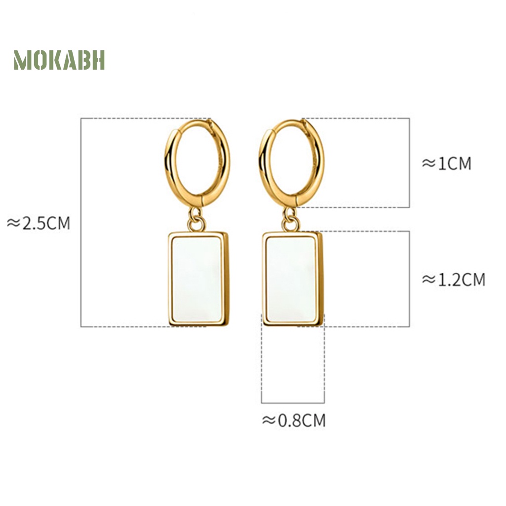 1 Đôi Bông Tai Treo Bằng Thép Không Gỉ Chống Dị Ứng Màu Sắc Tương Phản Thời Trang Dành Cho Nữ