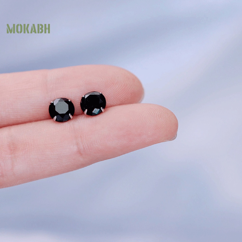 1 Đôi Bông Tai Kẹp Đính Đá Cubic Zirconia Không Cần Xỏ Lỗ Dành Cho Nam Nữ Trong Đám Cưới