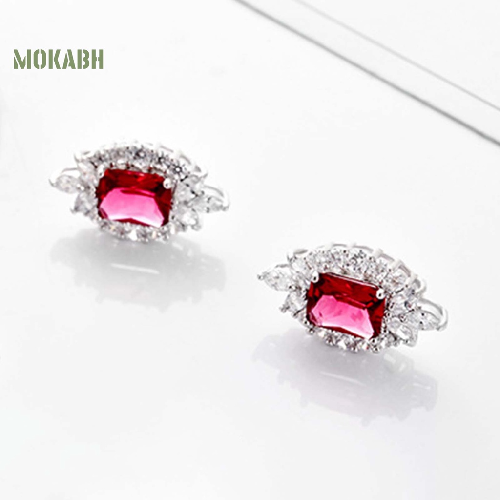 [Mới] 1 Set Vòng cổ Và Bông Tai Hình Khối Lập Phương Sang Trọng Thanh Lịch Cho Ngày Đặc Biệt