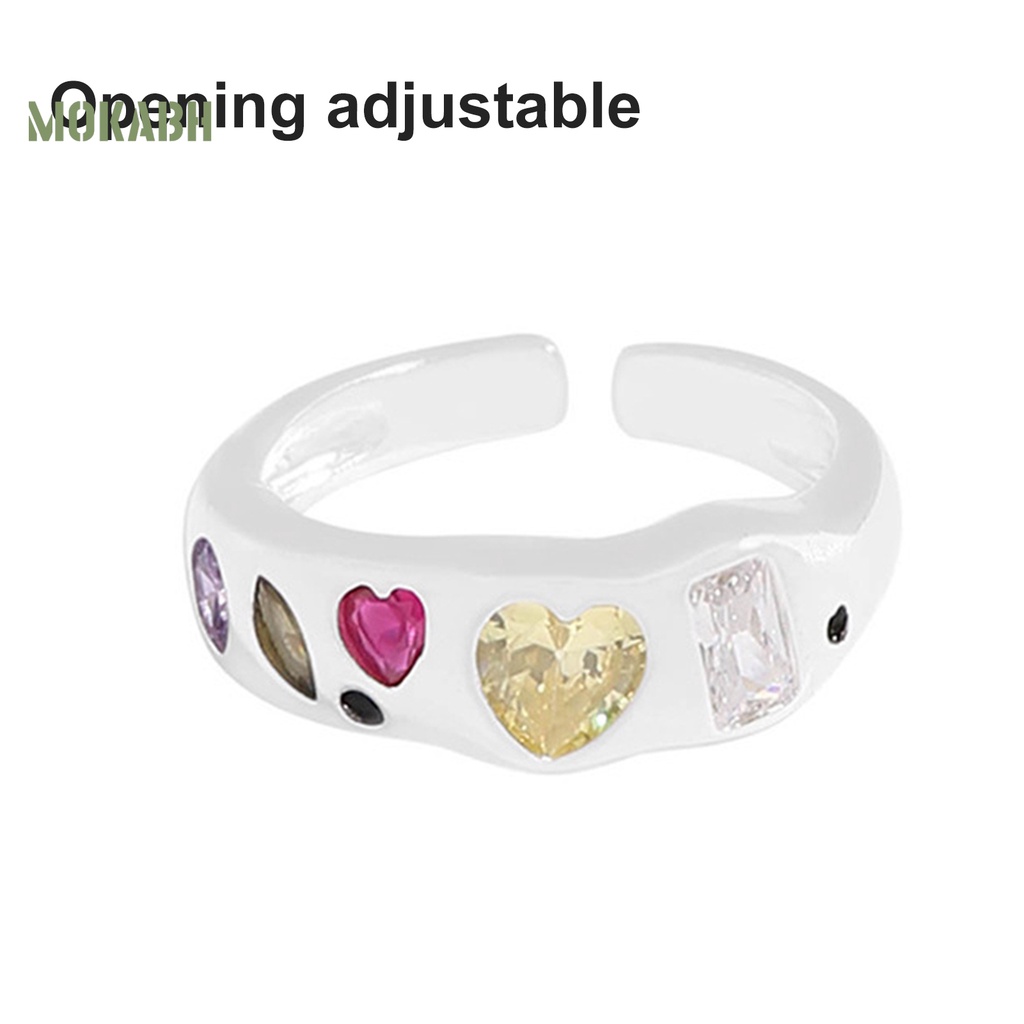 Nhẫn Hở Đính Đá Nhiều Màu Sắc Tùy Chỉnh Thời Trang Cho Nữ