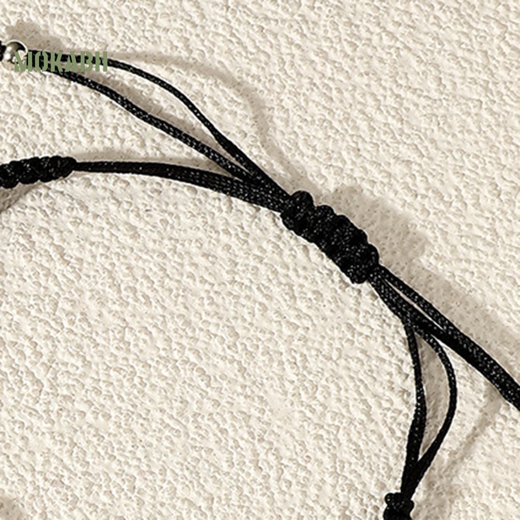 [Mới] Set 2 Vòng Đeo Tay Dệt Thủ Công Hình Học Rỗng Trái Tim Có Thể Điều Chỉnh Chống Mài Mòn Trang Trí Quần Áo