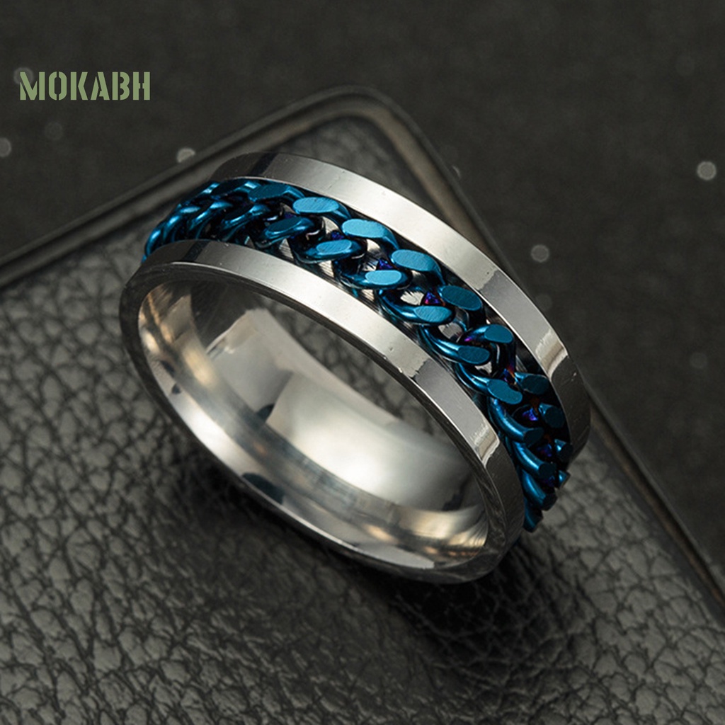 (Hot) Nhẫn DạNg Dây XíCh BằNg ThéP Không Gỉ