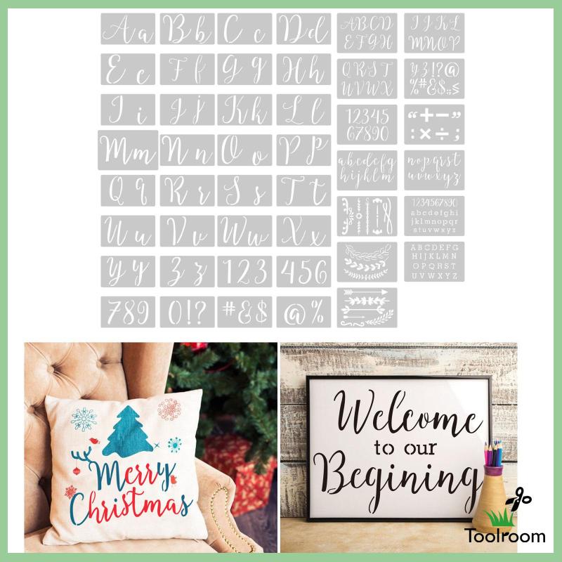 Bộ 45 Khuôn Chữ Cái Và Số Trang Trí Thiệp Mời