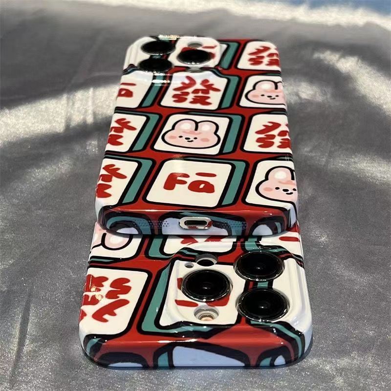 Ốp Điện Thoại Cứng / In Hình Năm Mới Mạt Chược / Thỏ Dễ Thương Cho Iphone 11 7pxsmax pro 1214 xriPhone13 RXRH