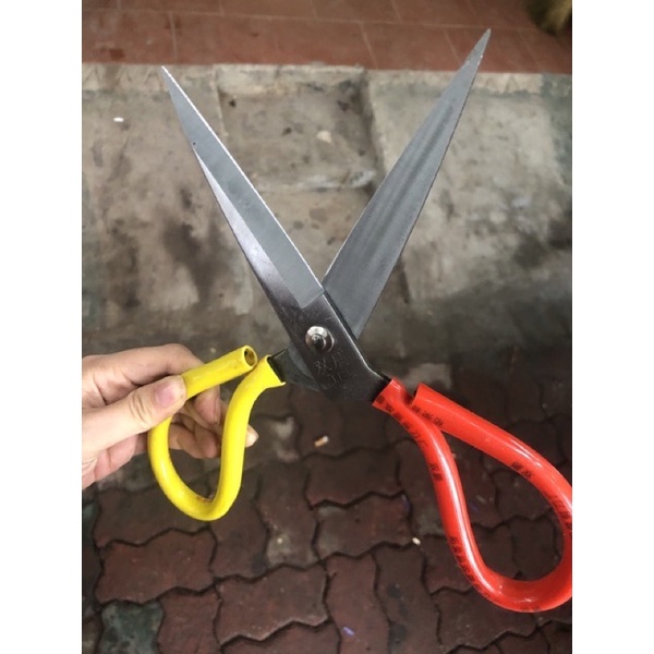 Kéo làm cá, đồ ăn thép không gỉ, size lớn kéo vàng đỏ cao cấp