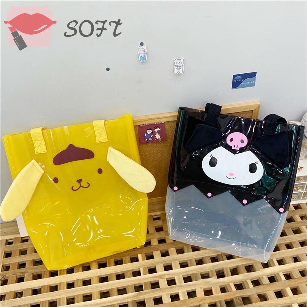 Túi Đeo Chéo Trong Suốt Bằng Nhựa PVC In Họa Tiết Hoạt Hình Melody Dễ Thương Thời Trang Cho Nữ