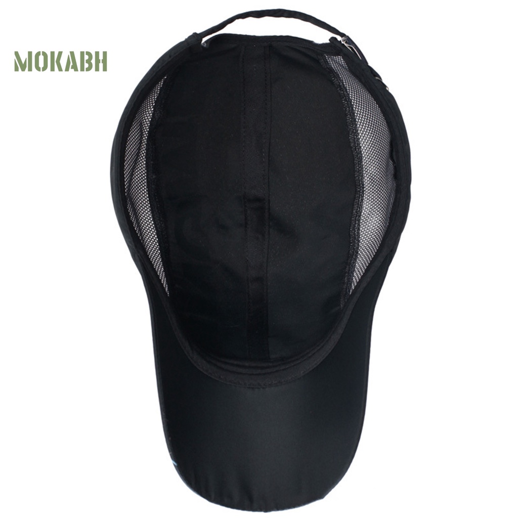 [Mok Abh] Mũ Lưỡi Trai Thể Thao Phối Lưới Chống Nắng In Chữ Có Thể Điều Chỉnh Kích Thước Cho Nam Và Nữ