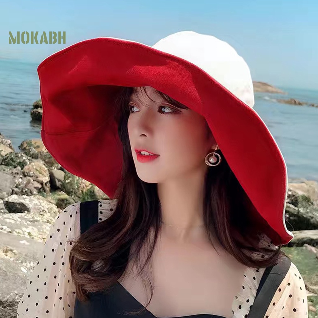 Nón Tai Bèo Hai Lớp Cách Nhiệt Chống Tia UV Màu Sắc Đơn Giản Dành Cho Nữ