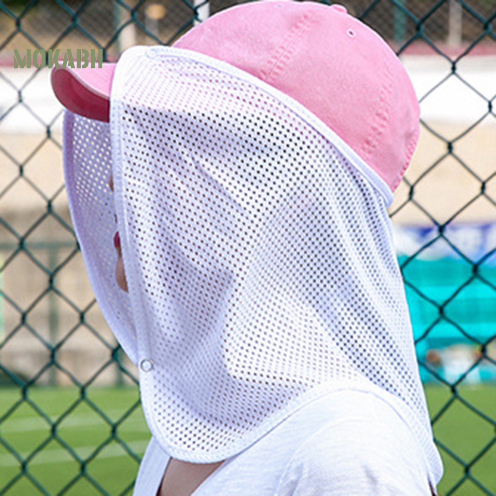 [Mok Abh] Khẩu Trang Chống Nắng Thoáng Khí Khô Nhanh Có Nút Cài Chống Tia UV Mỏng Co Giãn Bảo Vệ Đầu Khi Đạp Xe Ngoài