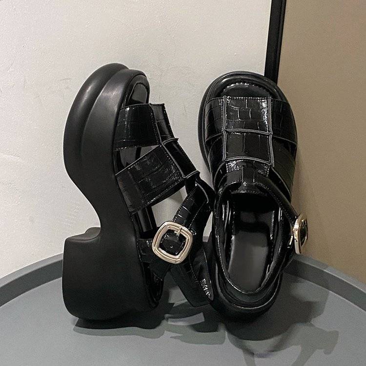 Sandal Đế Xuồng Dày 8cm Phong Cách Thời Trang Mùa Hè Mới 2023