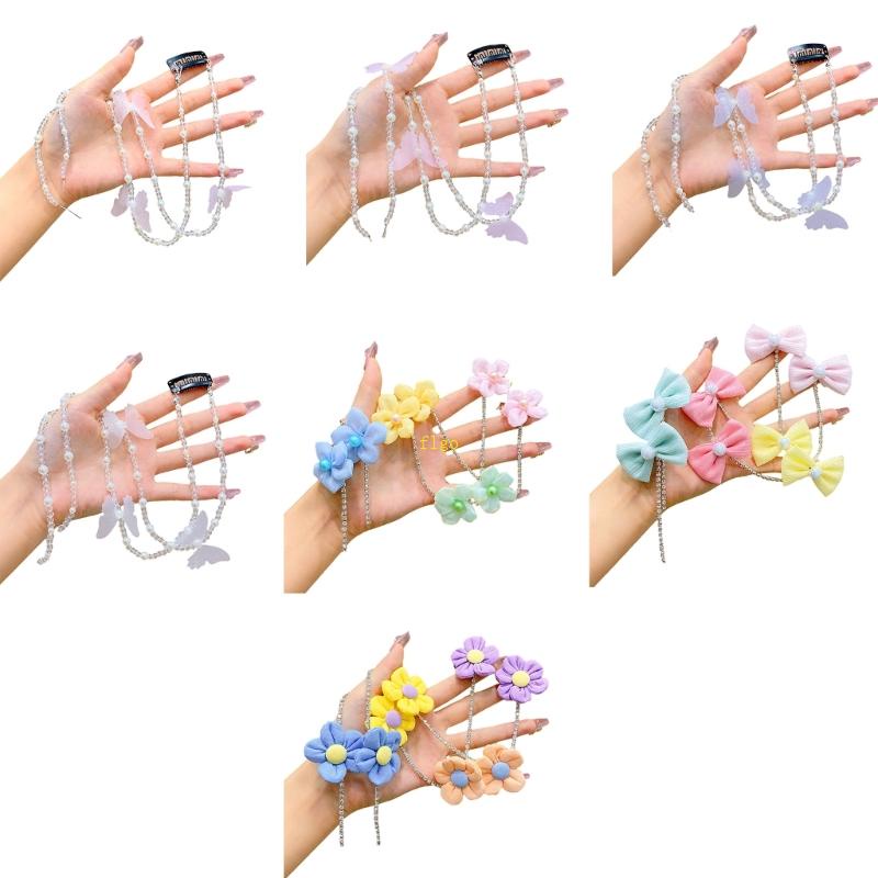 Kẹp Tóc Hình Nơ / Bông Hoa Phong Cách Trung Hoa Tinh Tế Cho Bé Gái