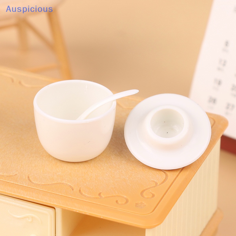 1 Bộ Nồi Nấu Ăn Hình Tròn Kèm Muỗng Và Vỏ Trang Trí Nhà Búp Bê 1: 12