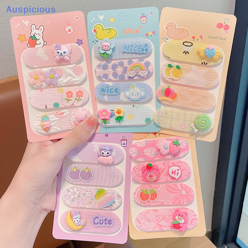 Set 4 Kẹp Tóc Hoạt Hình Xinh Xắn Cho Bé Gái