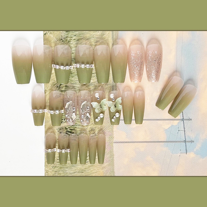 Miếng Dán Trang Trí Móng Tay Họa Tiết Bướm Thời Trang Xuân Hè