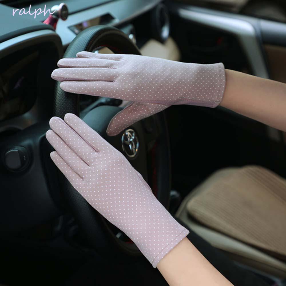 Găng Tay Lái Xe Chống Nắng Họa Tiết Chấm Bi Sự Bảo Vệ