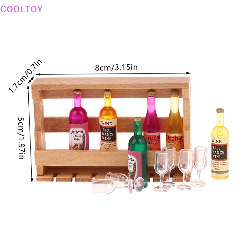 1 Bộ Ly Uống Rượu Đồ Chơi Búp Bê Cỡ 1 / 12