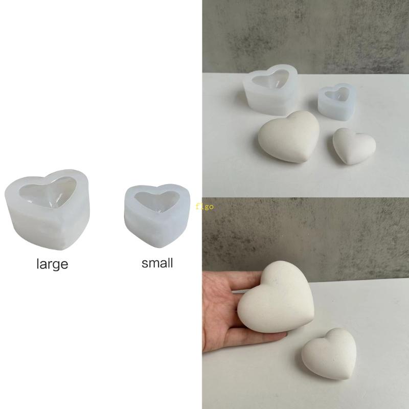 Khuôn Làm Nến DIY Bằng Silicon Chống Dính Hình Trái Tim Dễ Thương