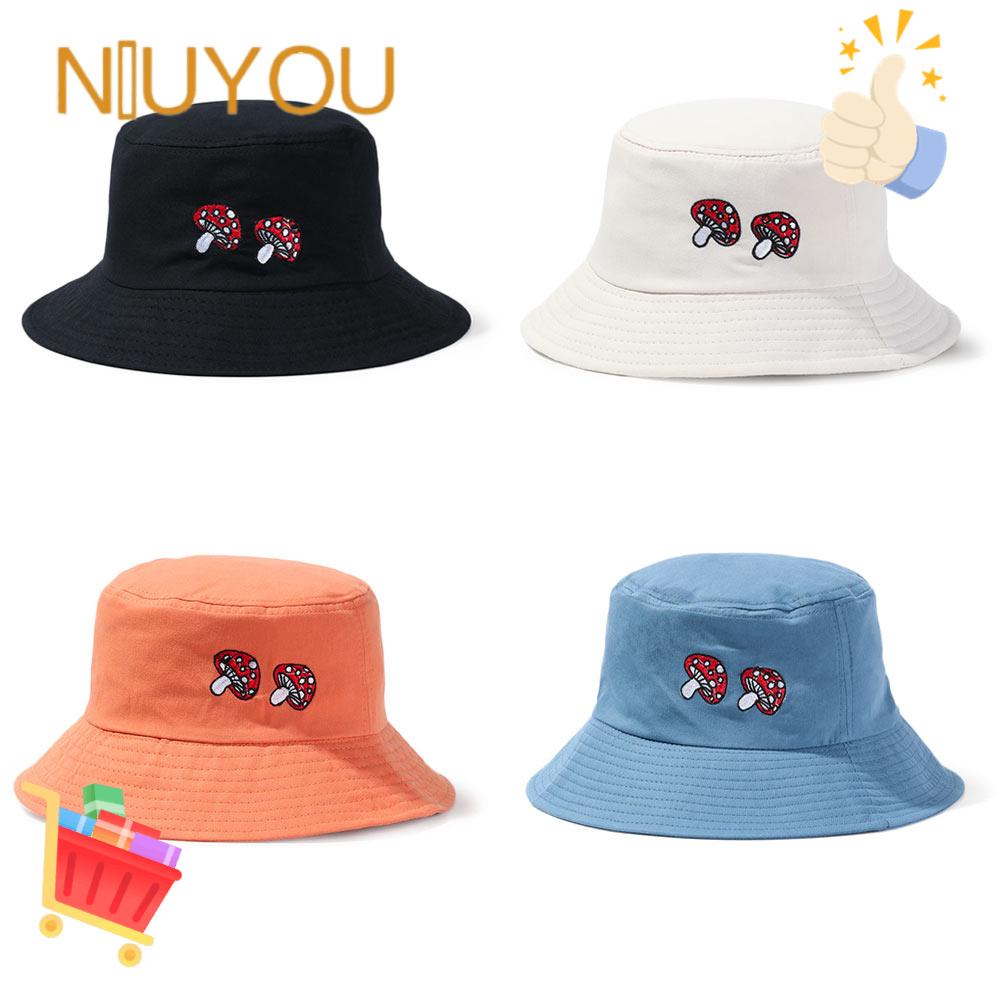 Nón Tai Bèo Chống Nắng Bằng Vải Cotton In Họa Tiết Nấm Thời Trang