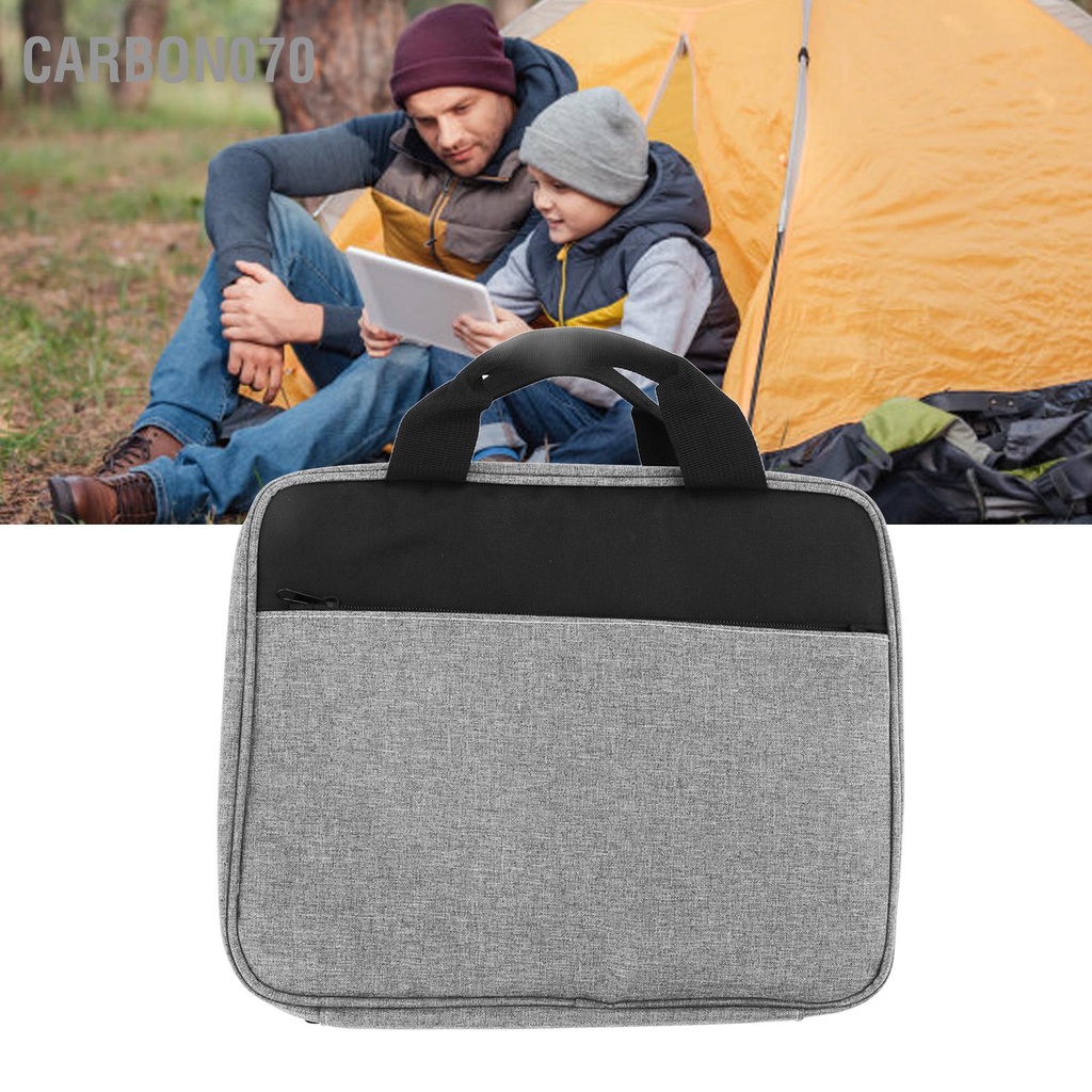 Carbon070 Vỏ Laptop Màu Xám Đậm Vải Chống Thấm Nước Dây Kéo Kim Loại Thoải Mái Tay Cầm Cho Văn Phòng Trường Học Tại Nhà