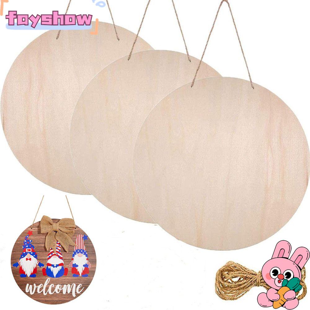 Phụ Kiện Trang Trí Giáng Sinh / Đám Cưới Hình Tròn Bằng Gỗ 11.8 Inch