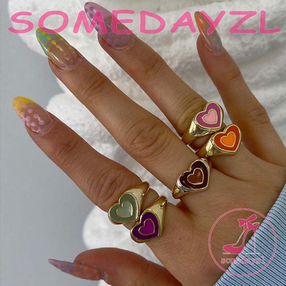 Nhẫn Hở Nhiều Màu Sắc Đơn Giản Phong Cách Hàn Quốc Cho Nữ